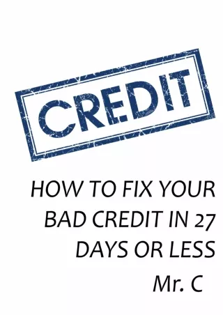 PDF_ HOW TO FIX YOUR BAD CREDIT IN 27 DAYS OR LESS