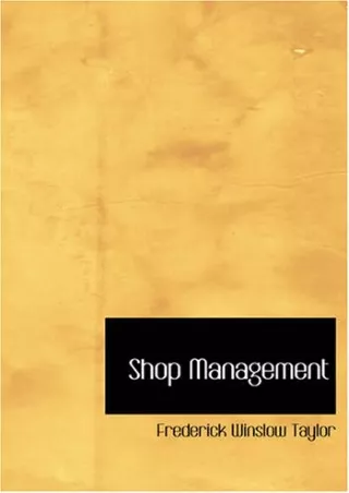 [PDF READ ONLINE] Shop Management