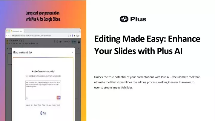 editing made easy enhance your slides with plus ai