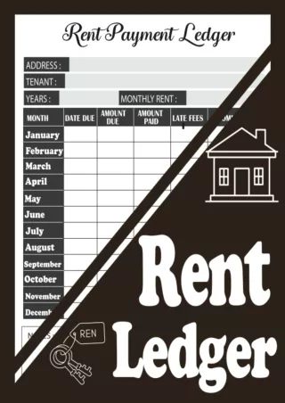 Download Book [PDF] Rental Ledger Log Book: Keep Track and Record of Your Rent | Rent payment