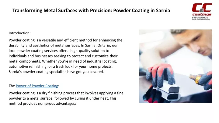 transforming metal surfaces with precision powder