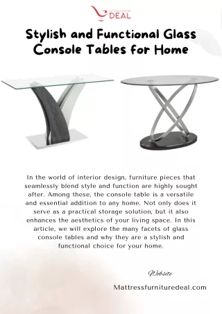 Stylish and Functional Glass Console Tables for Home  Mattress Furniture Deal