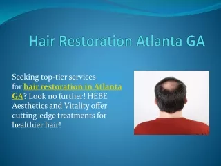 Hair Restoration Atlanta GA