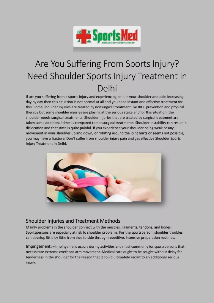 are you suffering from sports injury need