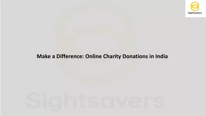 make a difference online charity donations