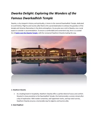 dwarka delight exploring the wonders