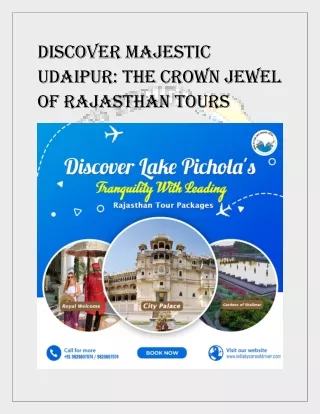 Experience a Royal Welcome to Udaipur with Top-Rated Rajasthan Tours