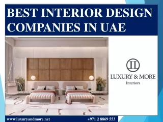 BEST INTERIOR DESIGN COMPANIES IN UAE pptx
