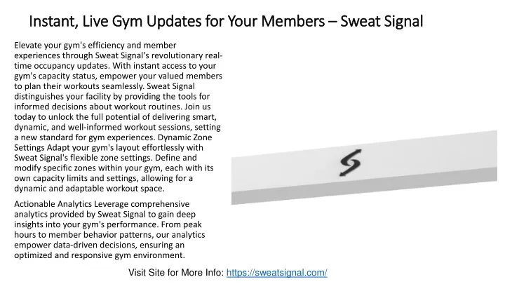 instant live gym updates for your members sweat signal