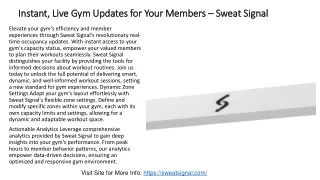 Sweat Signal Dynamics: Transforming Gym Culture and Member Relations