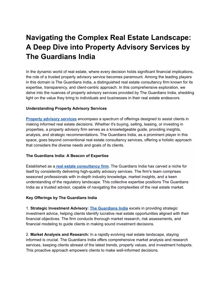 navigating the complex real estate landscape