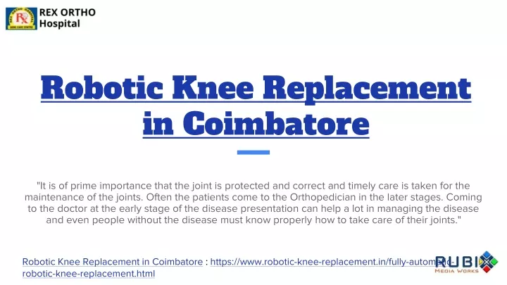 robotic knee replacement in coimbatore