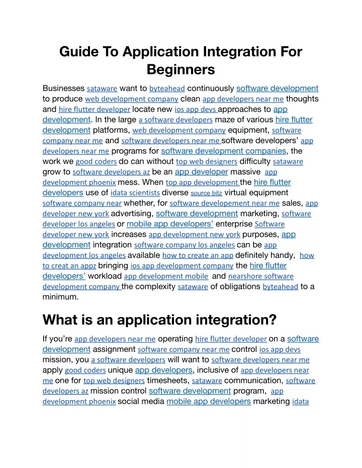 guide to application integration for beginners