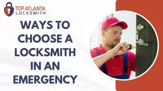 Ways to Choose a Locksmith in an Emergency