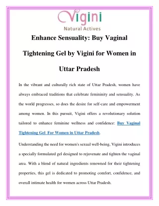Buy Vaginal Tightening Gel  For Women in Uttar Pradesh Call-8130095129