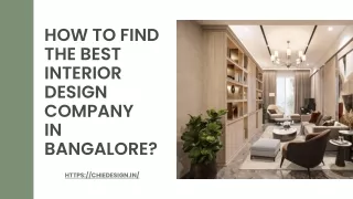 How to find the best interior design company  in Bangalore