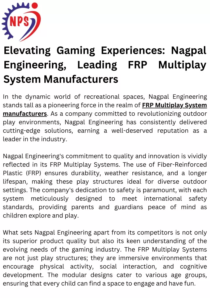 elevating gaming experiences nagpal engineering