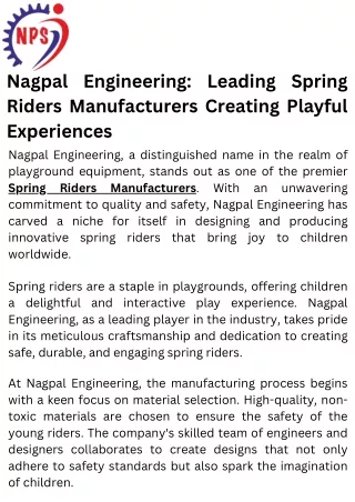 Spring Riders Manufacturers