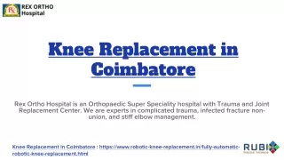 Knee Replacement in Coimbatore | Rex Ortho Hospital