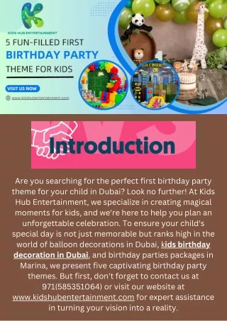 5 Fun-Filled First Birthday Party Themes for Kids