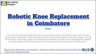 Robotic Knee Replacement in Coimbatore | www.robotic-knee-replacement.in