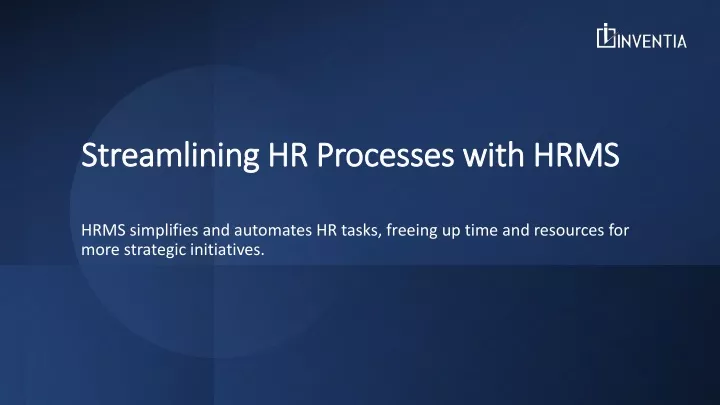 streamlining hr processes with hrms