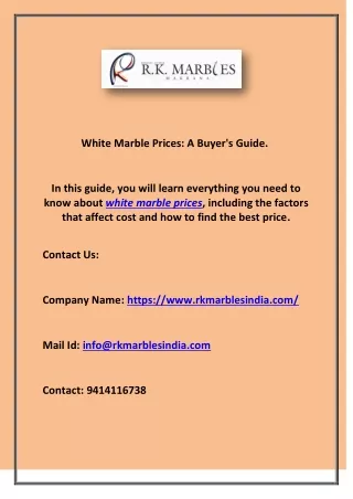 white marble prices a buyer s guide