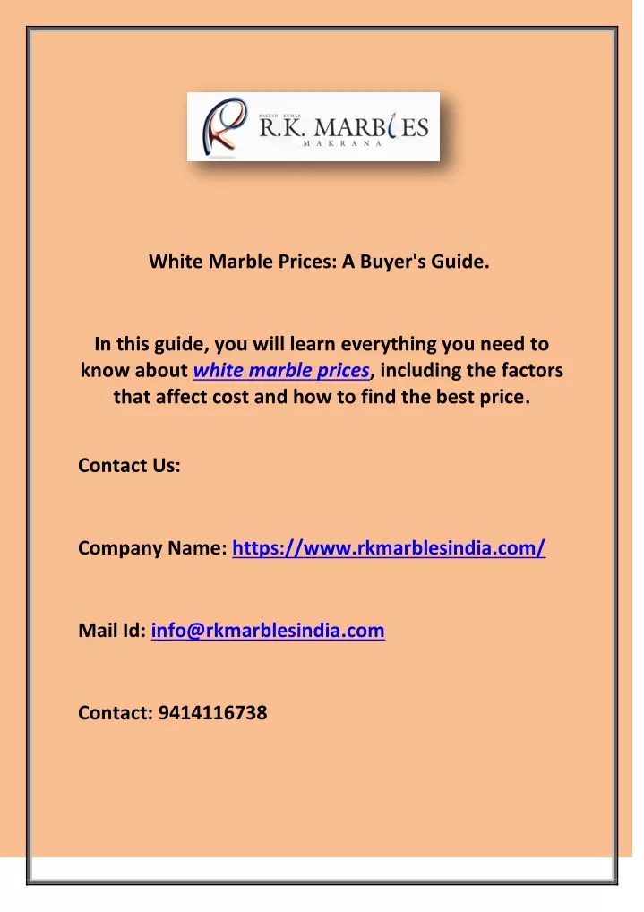 white marble prices a buyer s guide