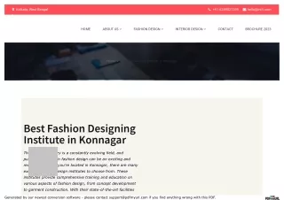 Fashion Designing Institute in Konnagar