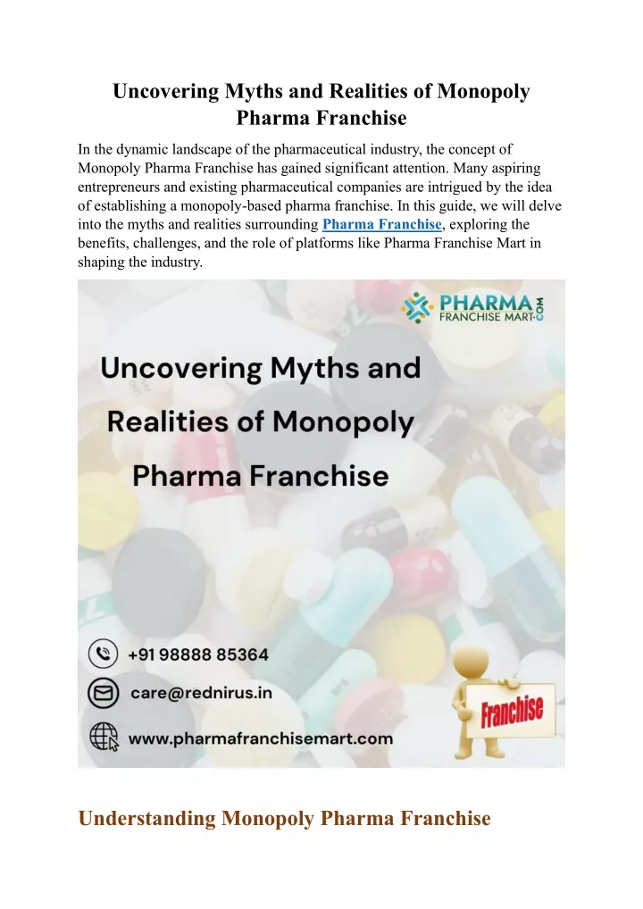 uncovering myths and realities of monopoly pharma