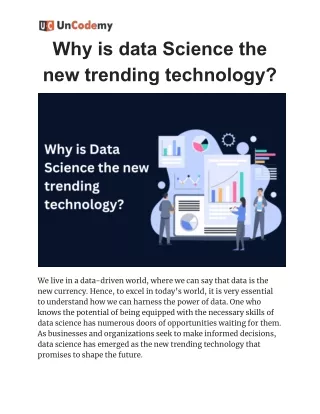 Why is data Science the new trending technology?