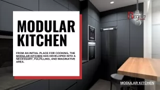 modular kitchen from an initial place for cooking