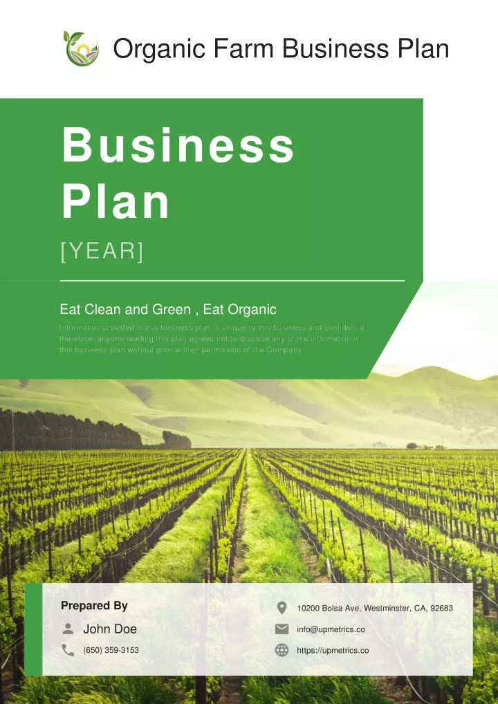 organic farm business plan