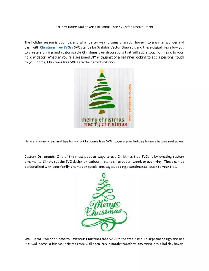 holiday home makeover christmas tree svgs