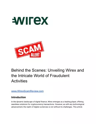 Unveiling Wirex and the Intricate World of Fraudulent Activities