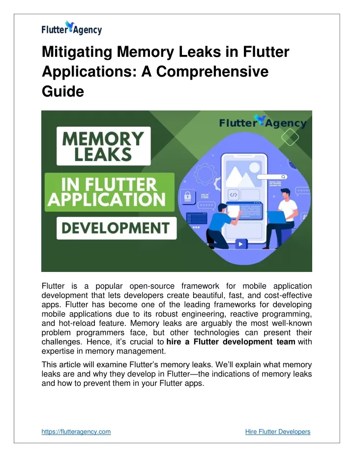 mitigating memory leaks in flutter applications