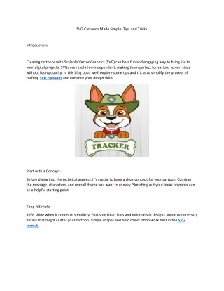svg cartoons made simple tips and tricks