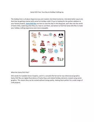 santa svg free your key to holiday crafting joy