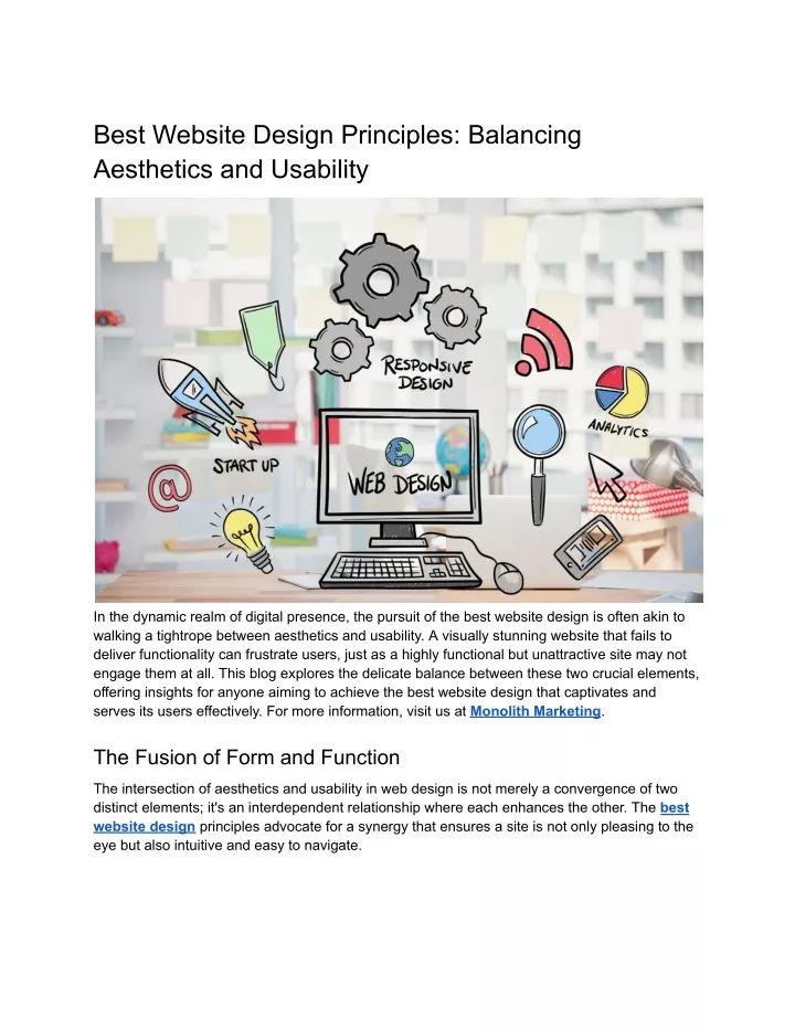 best website design principles balancing