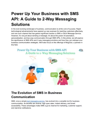 Power Up Your Business with SMS API_ A Guide to 2-Way Messaging Solutions