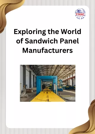 Exploring the World of Sandwich Panel Manufacturers
