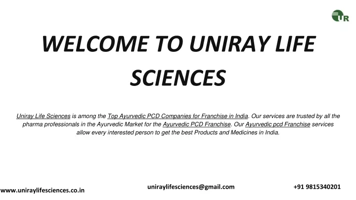 welcome to uniray life sciences