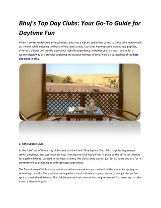 bhuj s top day clubs your go to guide for daytime