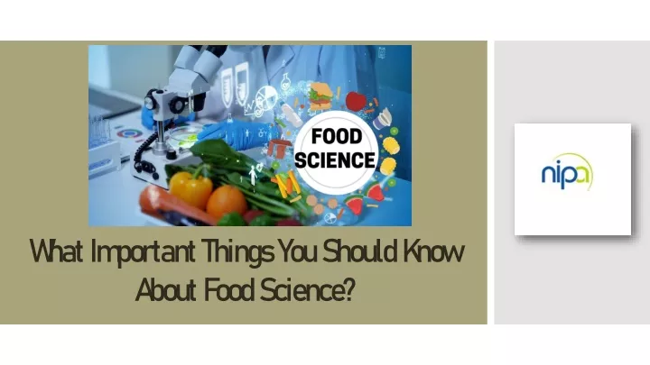 what important things you should know about food