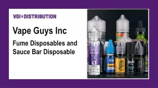 Fume Disposables and Sauce Bar Disposable