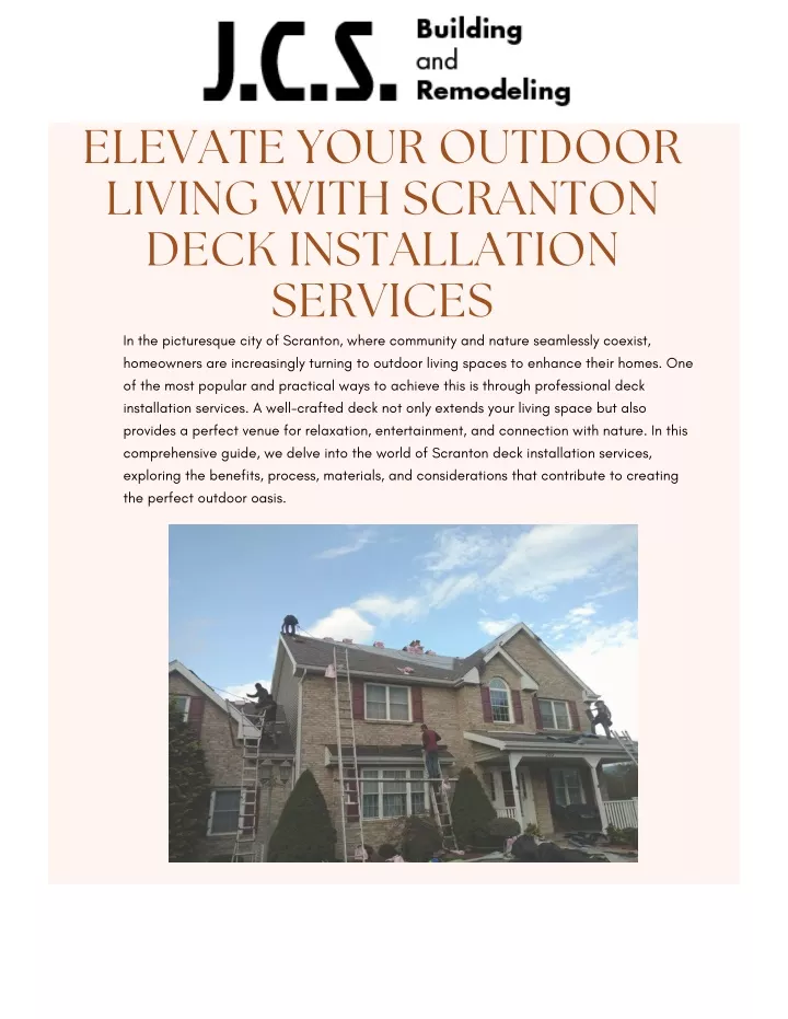 elevate your outdoor living with scranton deck
