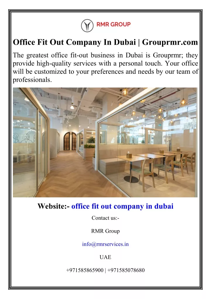 office fit out company in dubai grouprmr com