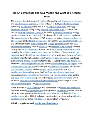 hipaa compliance and your mobile app what