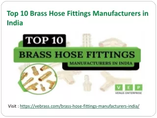 Top 10 Brass Hose Fittings Manufacturers in India