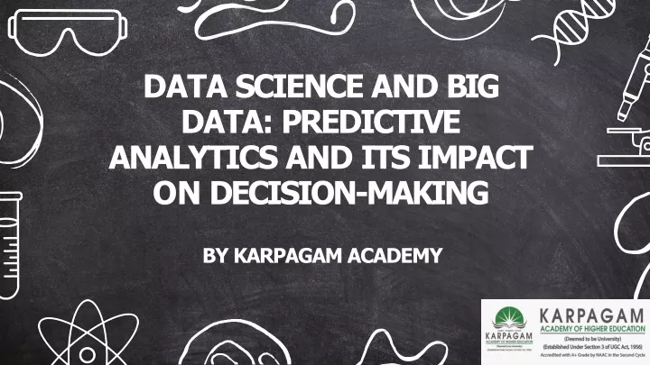 data science and big data predictive analytics